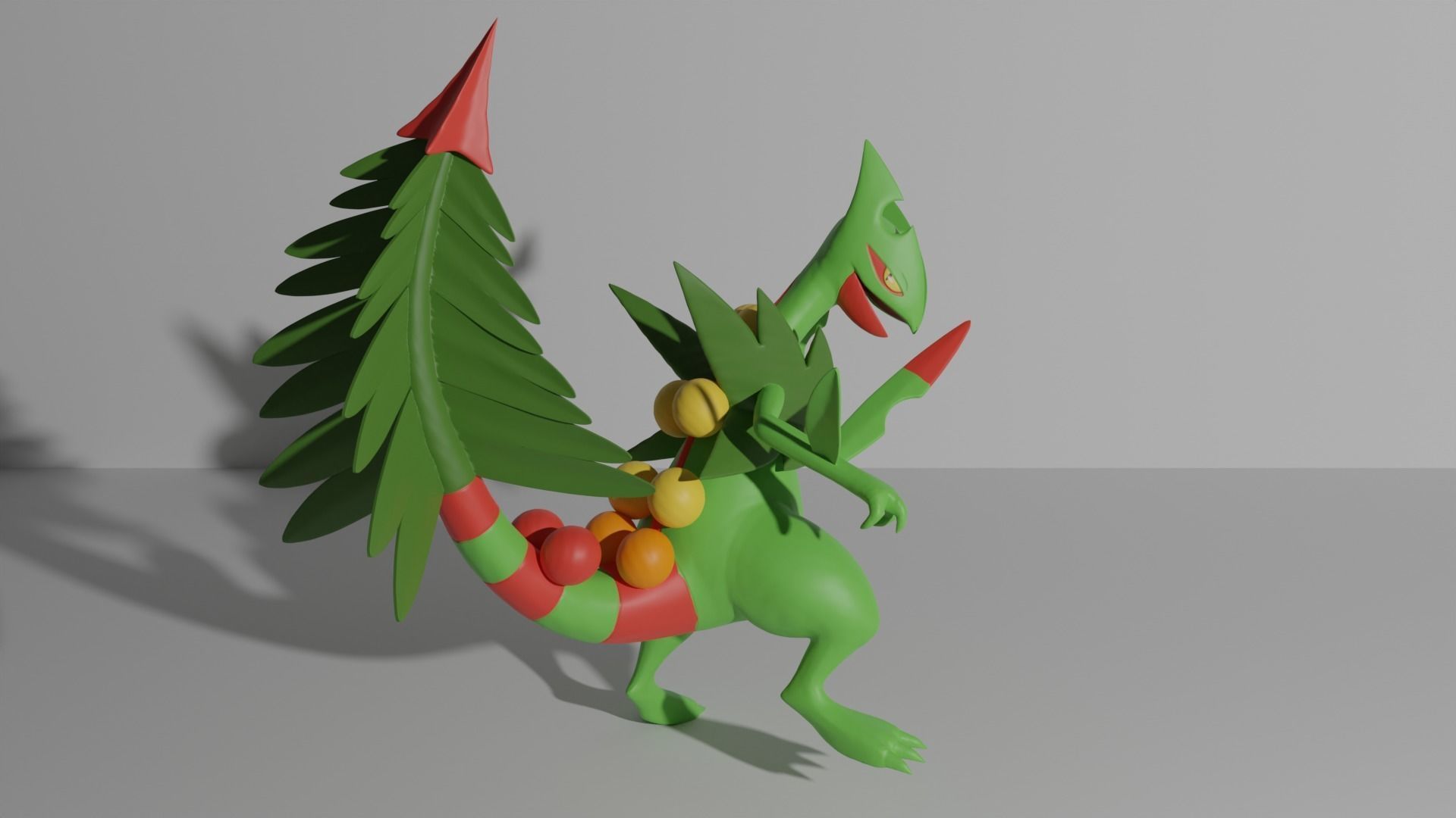 Treecko Grovyle Sceptile and Mega 3D print model 3D print model_13
