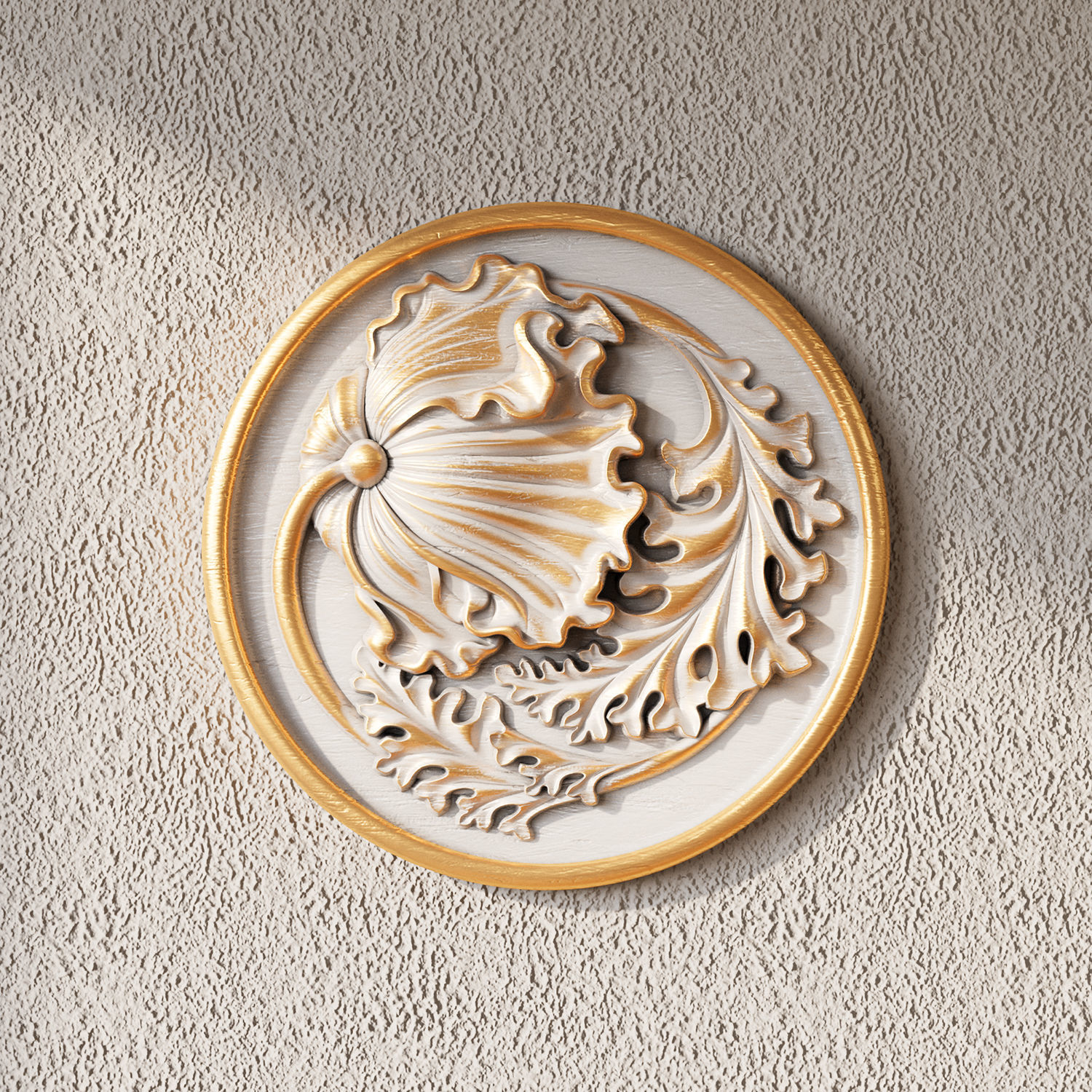 Carved decorative panel DP 001 3D model_3