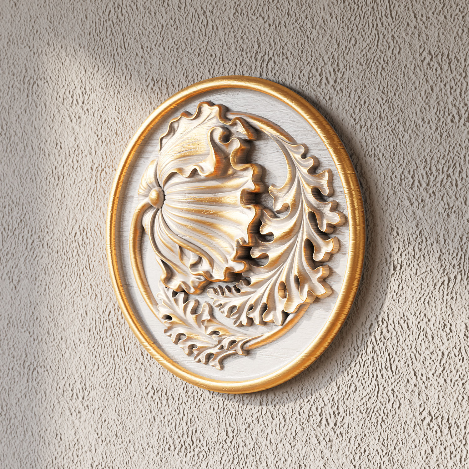 Carved decorative panel DP 001 3D model_2