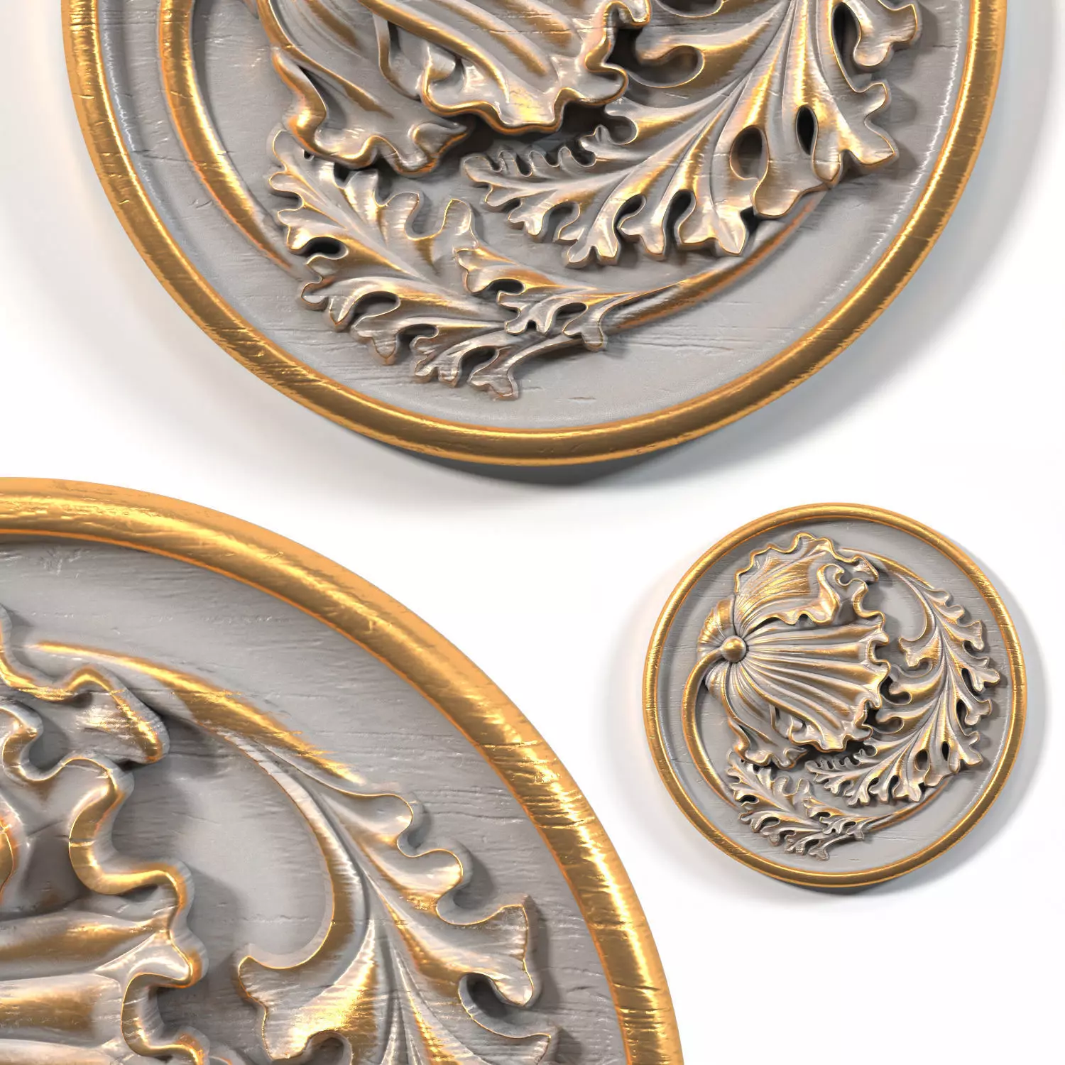 Carved decorative panel DP 001 3D model_0