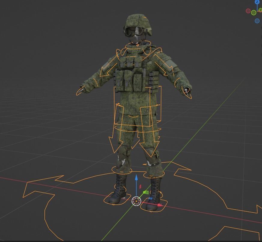 Russian Soldier Ratnik Low-poly 3D model_16