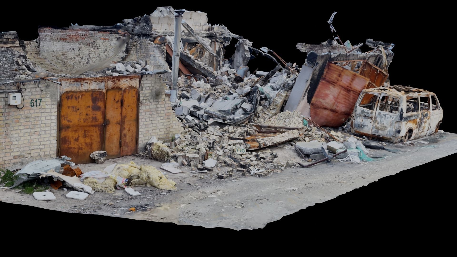 SCANS Ukraine Facades vol 4 Low-poly 3D model_6