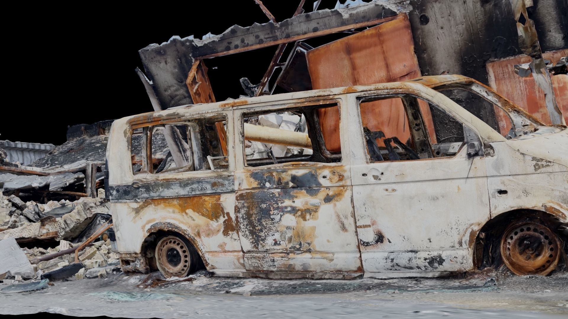 SCANS Ukraine Facades vol 4 Low-poly 3D model_5