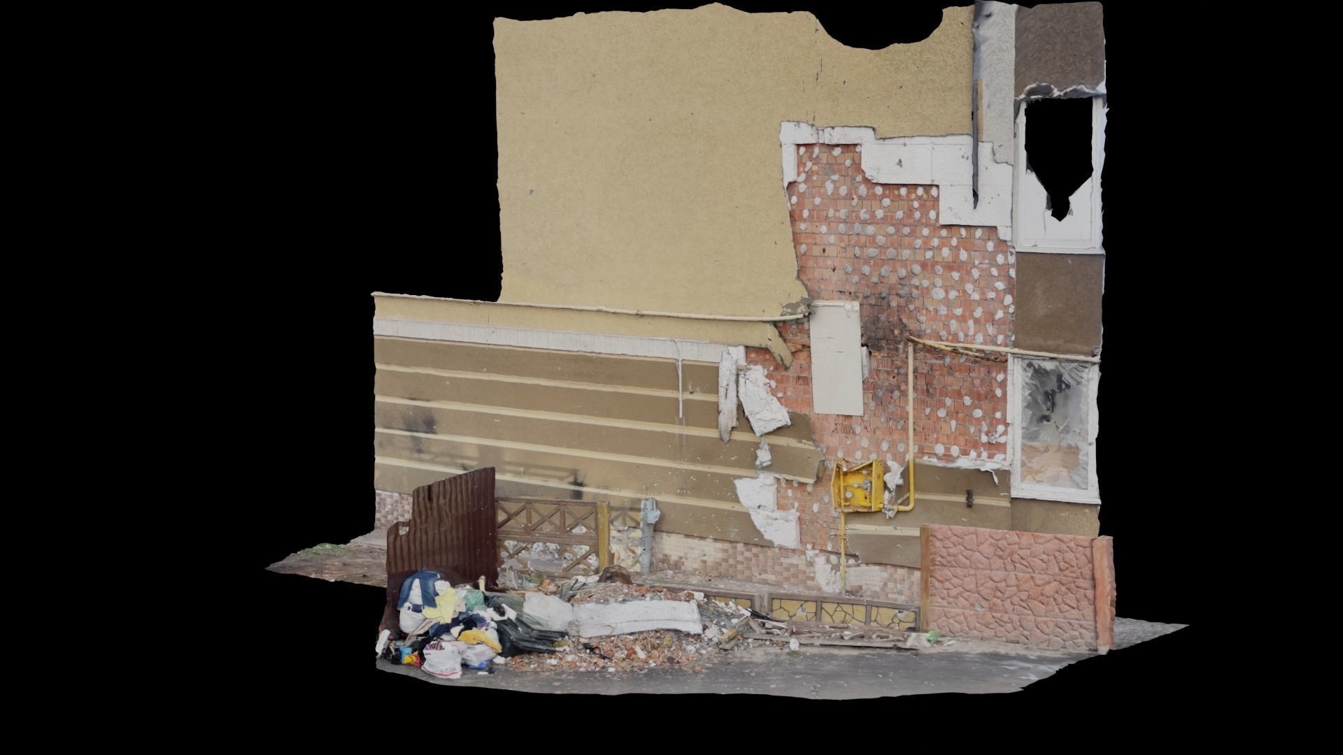 SCANS Ukraine Facades vol 4 Low-poly 3D model_9