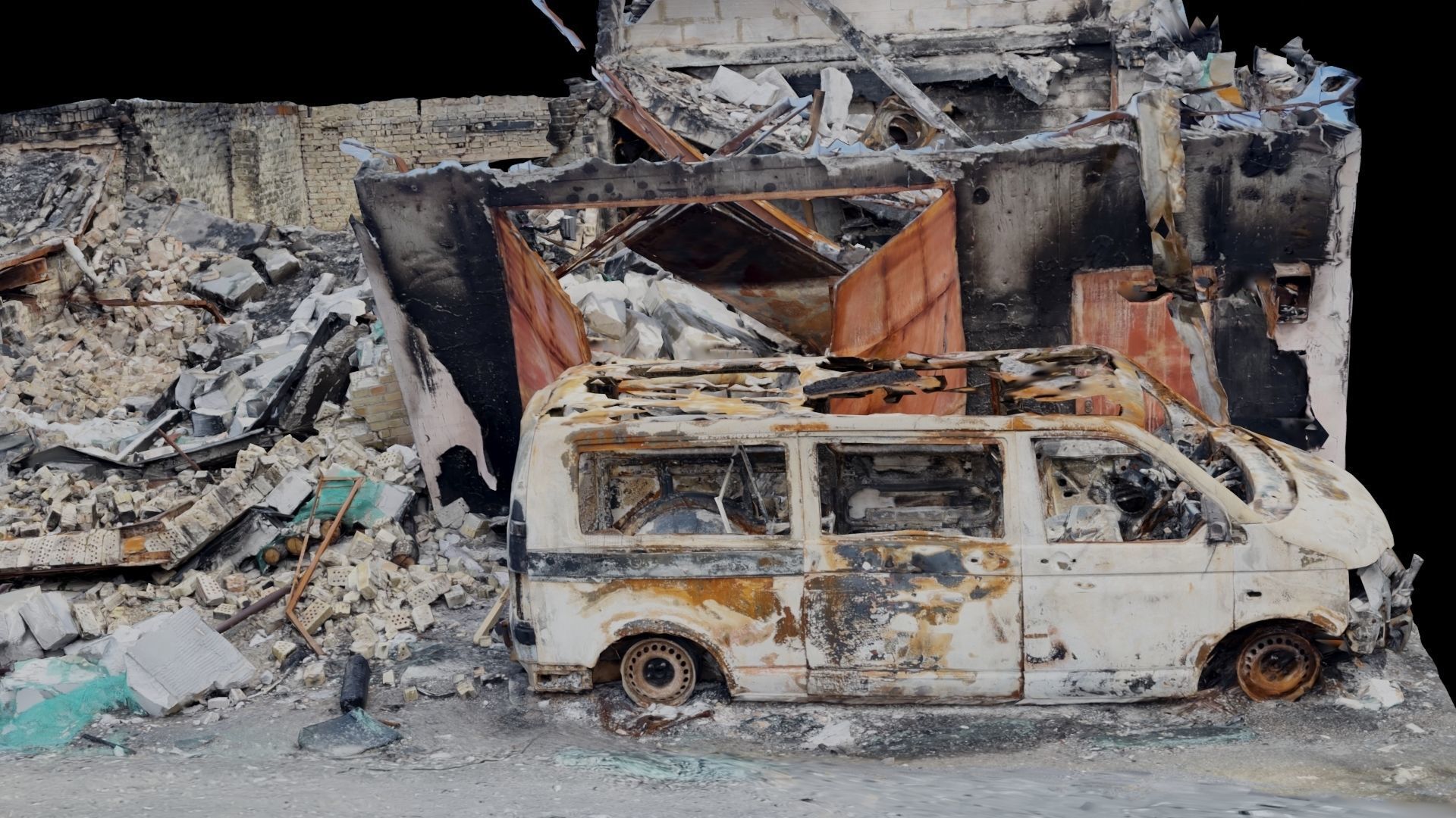 SCANS Ukraine Facades vol 4 Low-poly 3D model_2