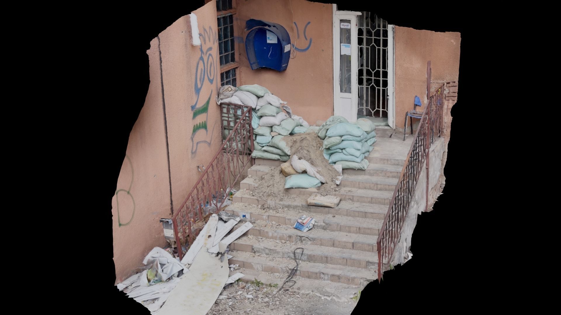 SCANS Ukraine Facades vol 4 Low-poly 3D model_12