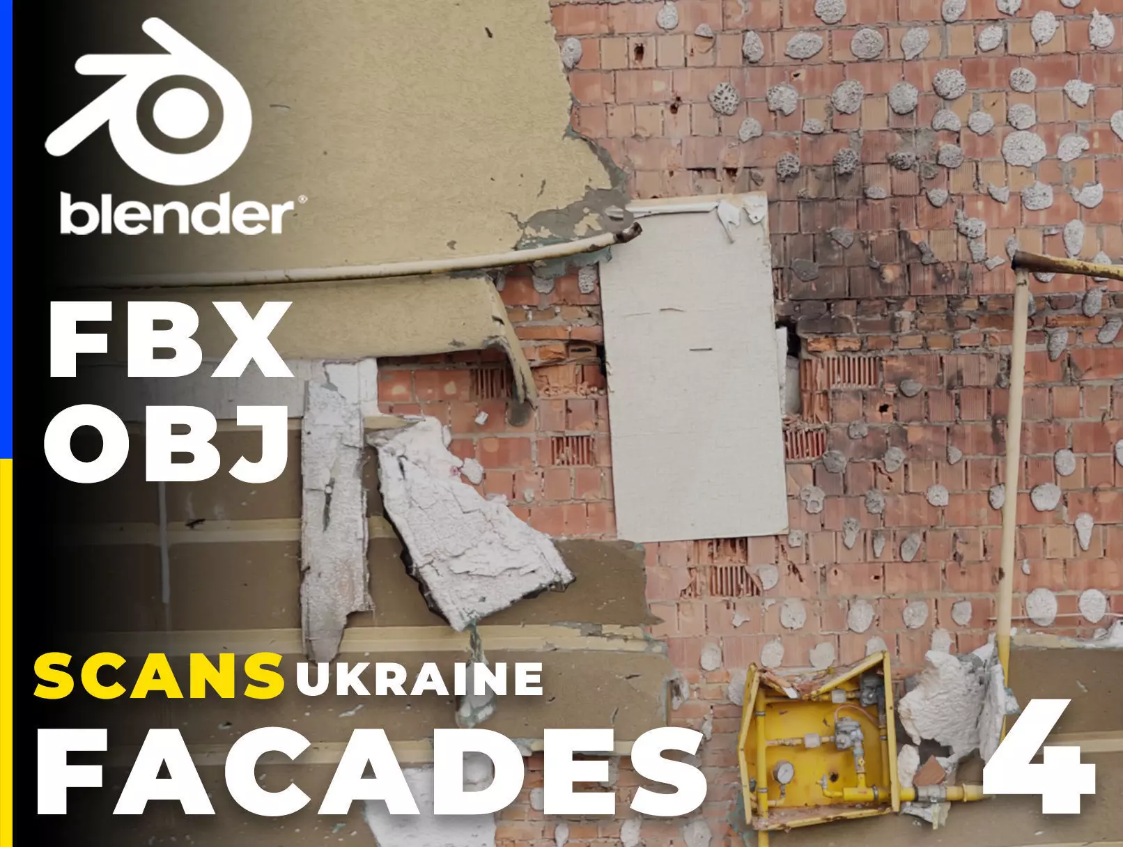 SCANS Ukraine Facades vol 4 Low-poly 3D model_0