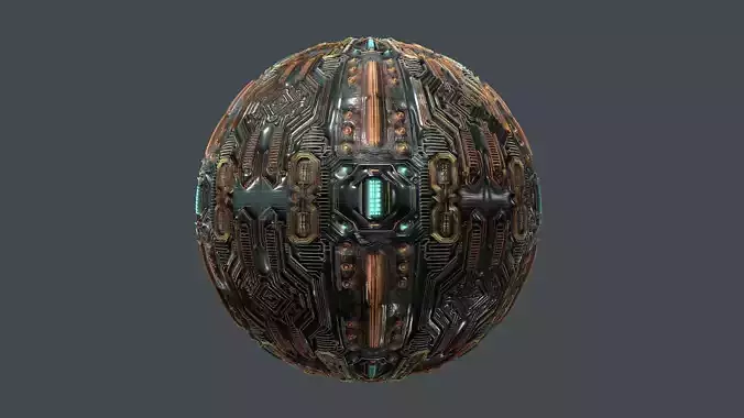 Cyberpunk Seamless PBR Texture 02