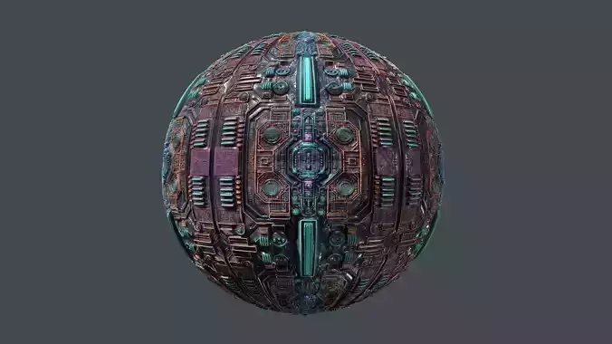 Cyberpunk Seamless PBR Texture 03