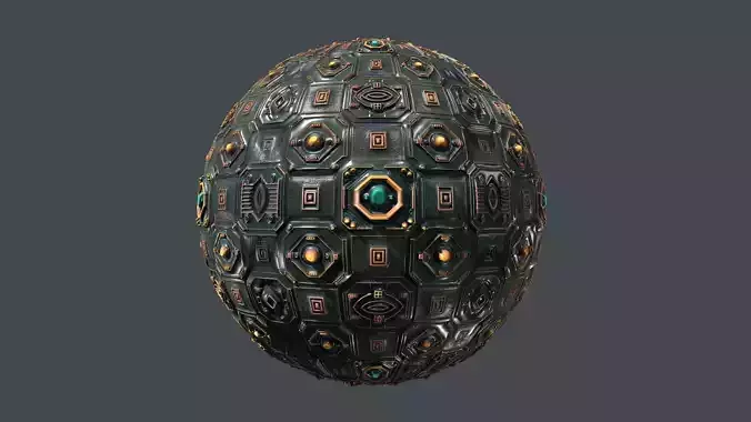 Cyberpunk Seamless PBR Texture 06