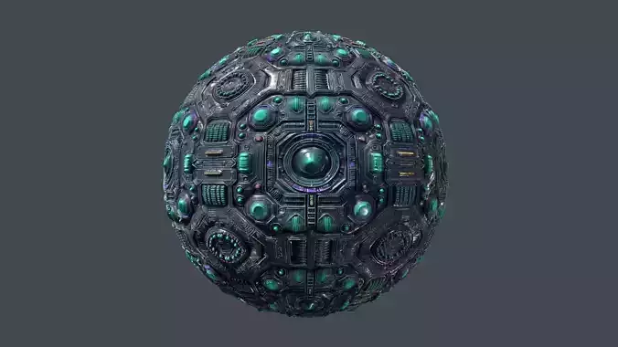 Cyberpunk Seamless PBR Texture 09