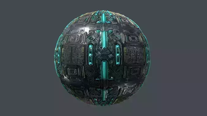 Cyberpunk Seamless PBR Texture 11