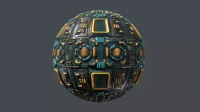 Cyberpunk Seamless PBR Texture 12