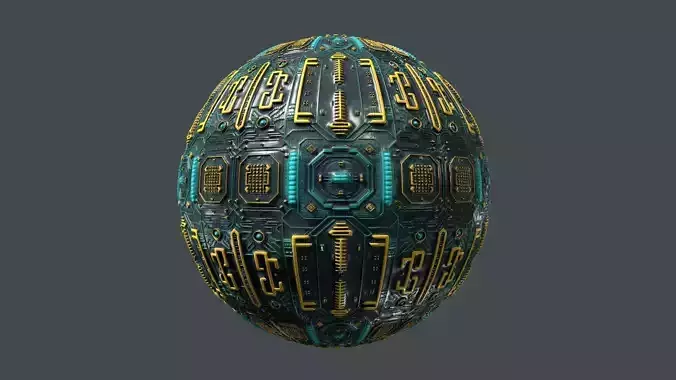 Cyberpunk Seamless PBR Texture 13