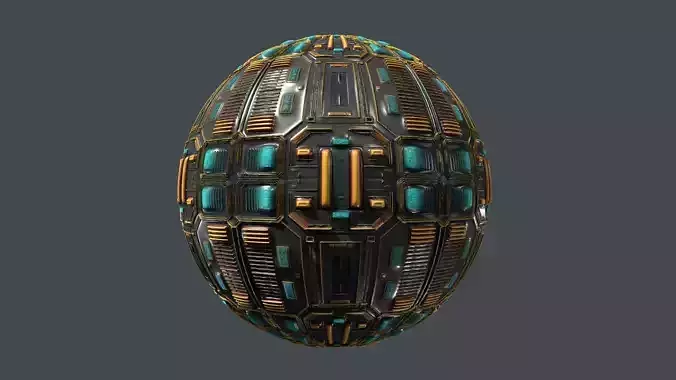 Cyberpunk Seamless PBR Texture 14
