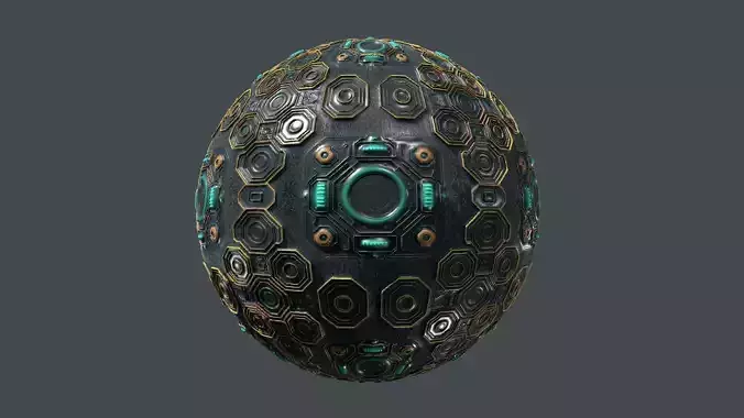 Cyberpunk Seamless PBR Texture 15