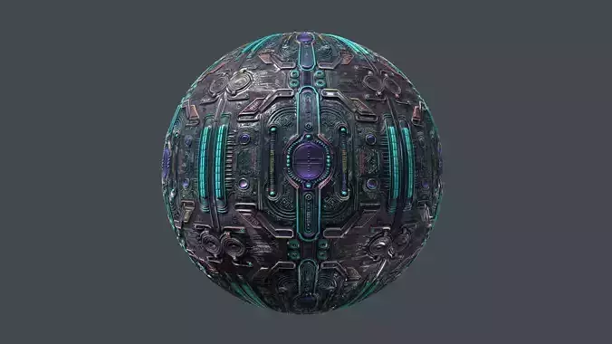 Cyberpunk Seamless PBR Texture 19 Texture