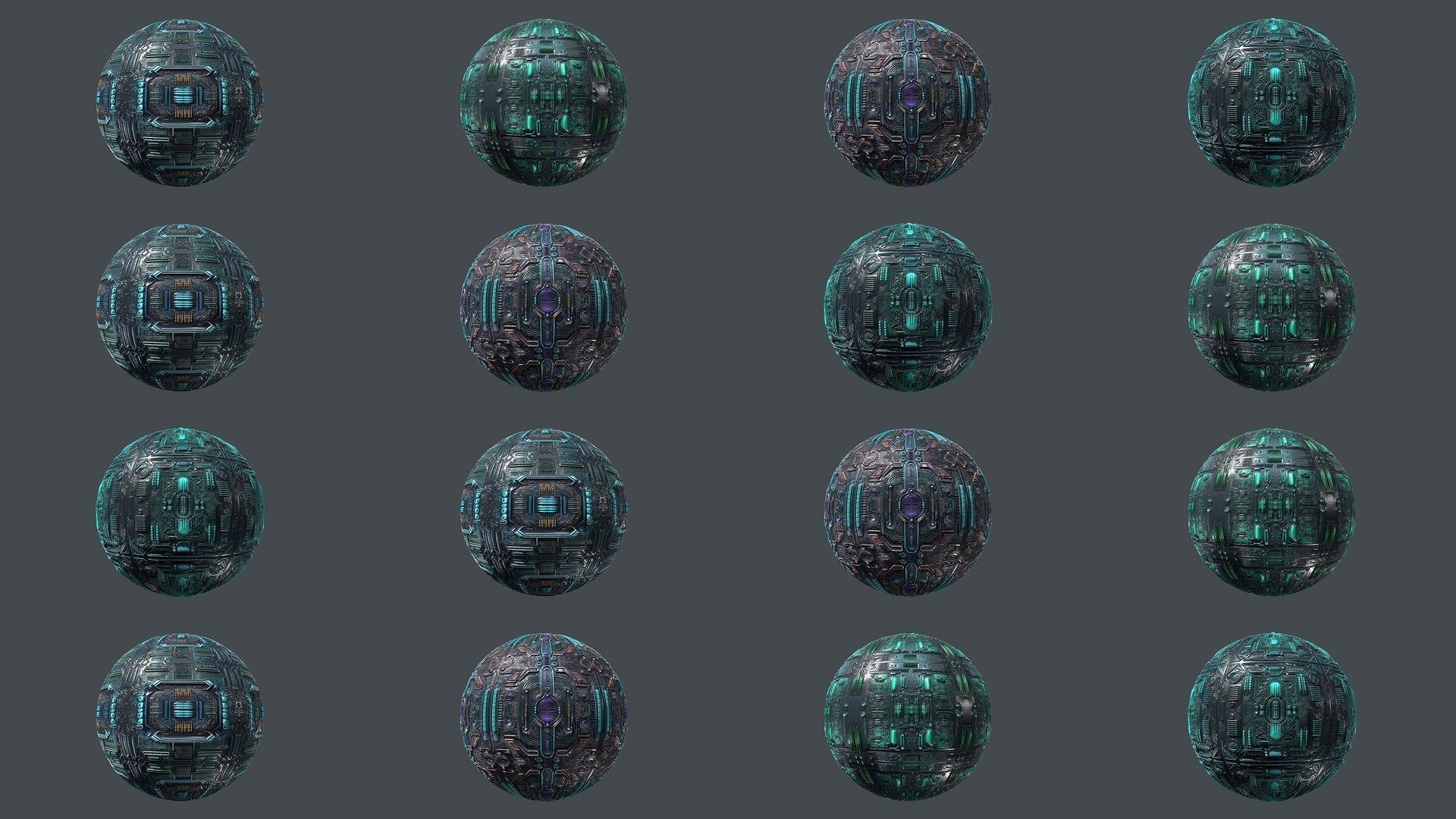 20  Cyberpunk Seamless PBR Texture Pack 01 Texture_1