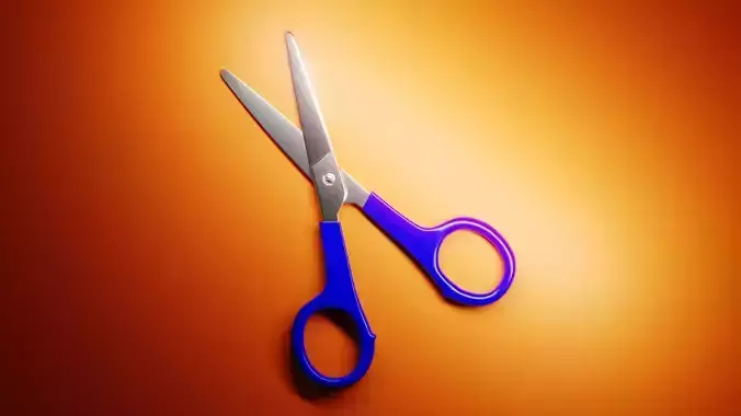 Realistic Cutting Scissors - Photoreal Game-Ready 3D Model