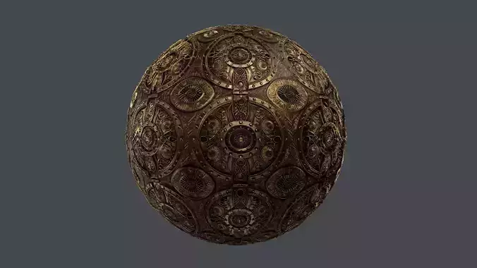Steampunk Seamless PBR Texture 01 Texture