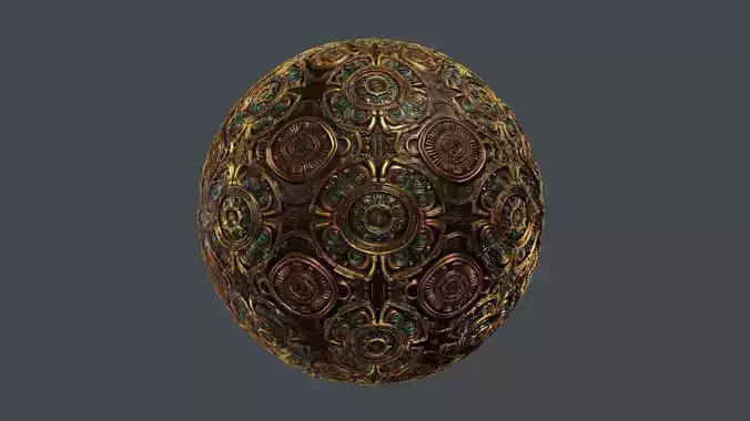 Steampunk Seamless PBR Texture 02 Texture