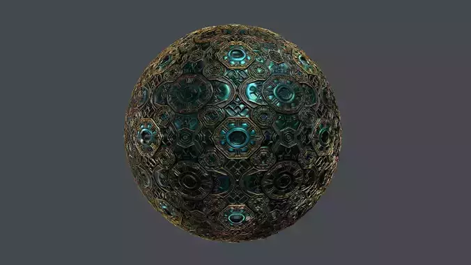 Steampunk Seamless PBR Texture 03 Texture