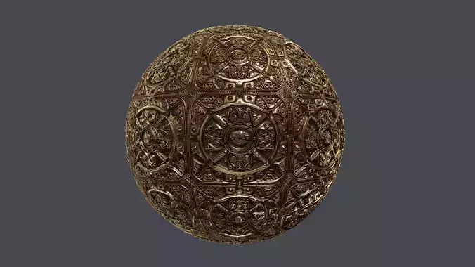 Steampunk Seamless PBR Texture 04 Texture