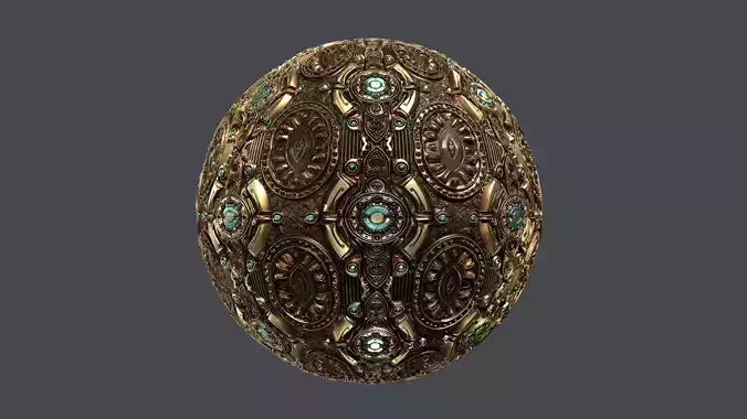 Steampunk Seamless PBR Texture 05 Texture