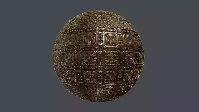 Steampunk Seamless PBR Texture 06 Texture