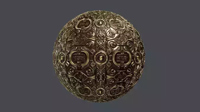 Steampunk Seamless PBR Texture 07 Texture