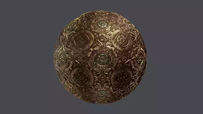 Steampunk Seamless PBR Texture 08 Texture