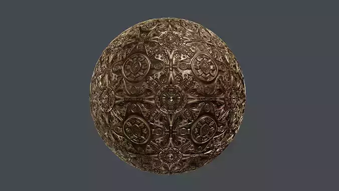 Steampunk Seamless PBR Texture 10 Texture