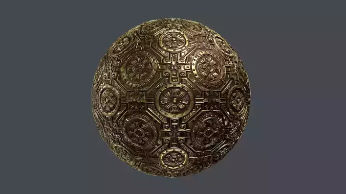 Steampunk Seamless PBR Texture 11 Texture