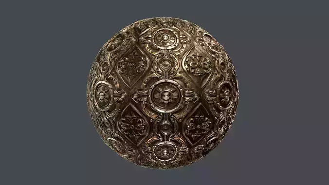 Steampunk Seamless PBR Texture 12 Texture