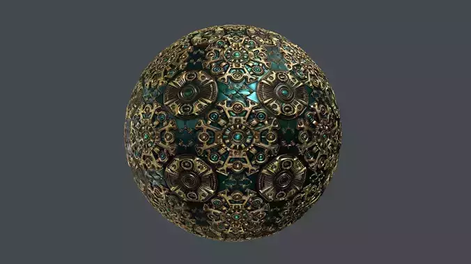 Steampunk Seamless PBR Texture 13 Texture