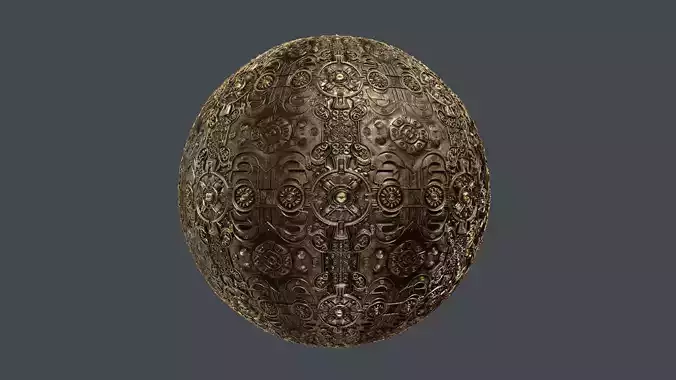 Steampunk Seamless PBR Texture 14 Texture