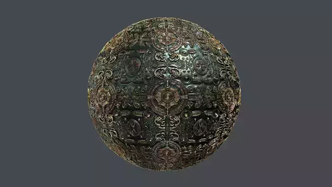 Steampunk Seamless PBR Texture 15 Texture
