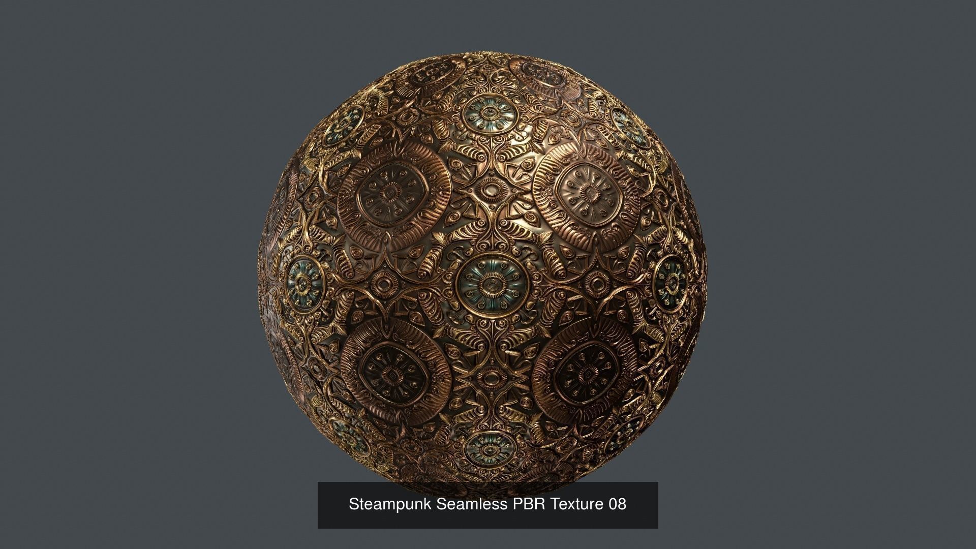 15 Steampunk Seamless PBR Textures Texture_8