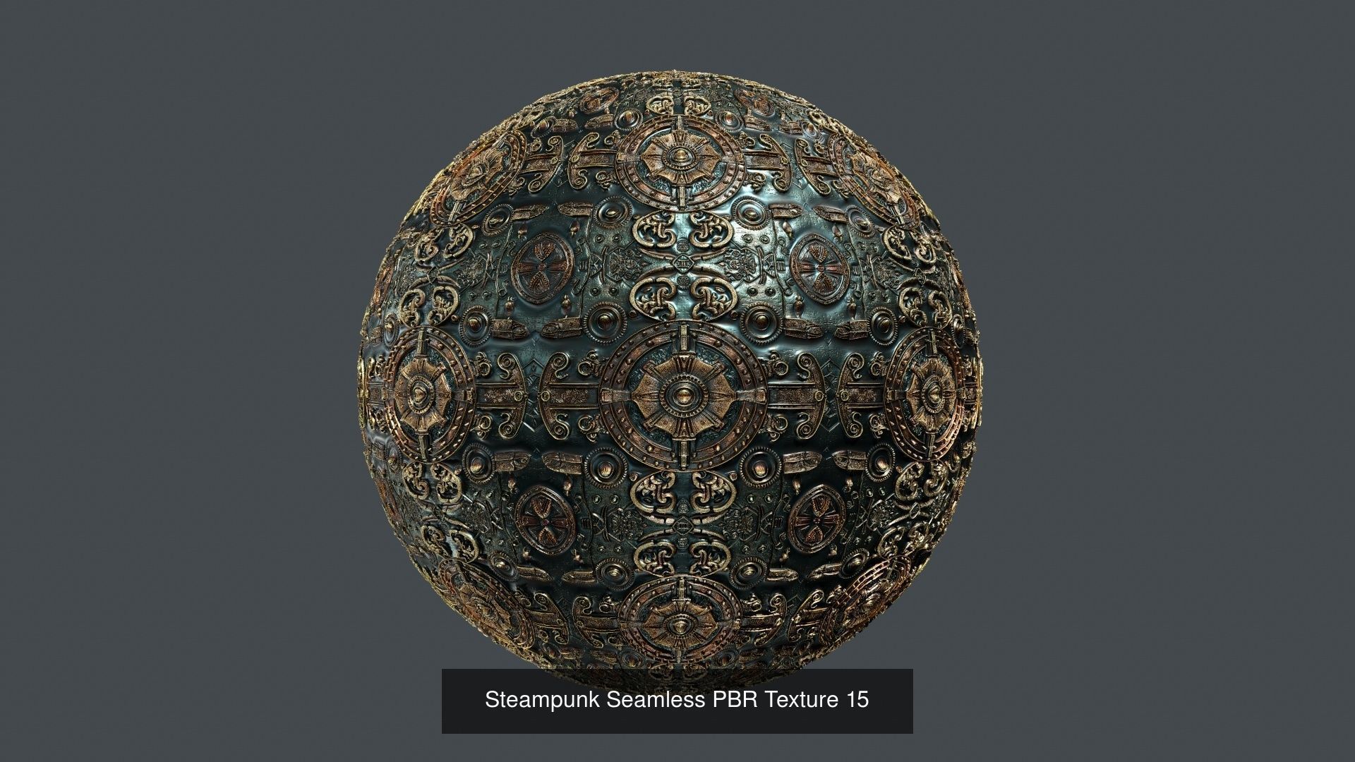 15 Steampunk Seamless PBR Textures Texture_15
