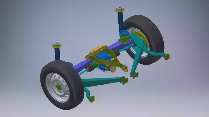 off-road vehicle  rear suspension 3D model