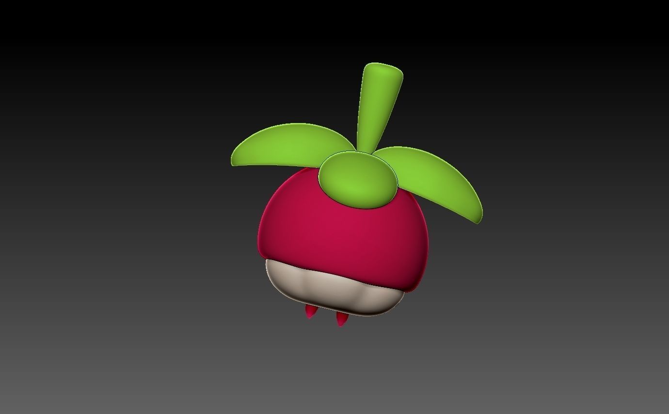 Pokemon bounsweet 3D print model_7