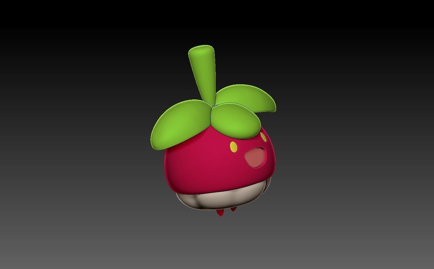 Pokemon bounsweet 3D print model_9