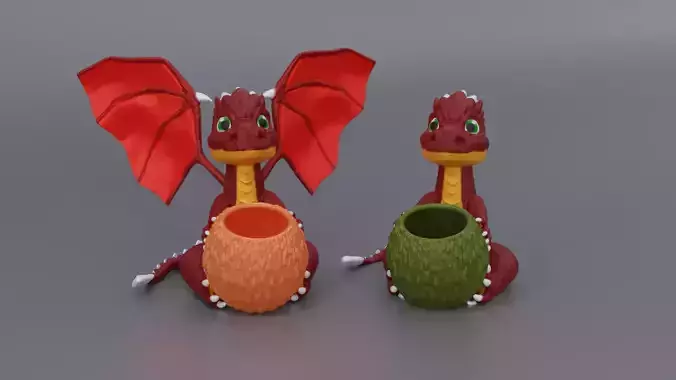Baby dragon item holder
