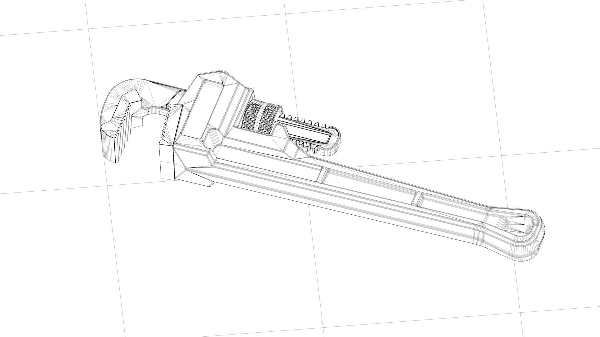 hardware tool wrench 3D model_1