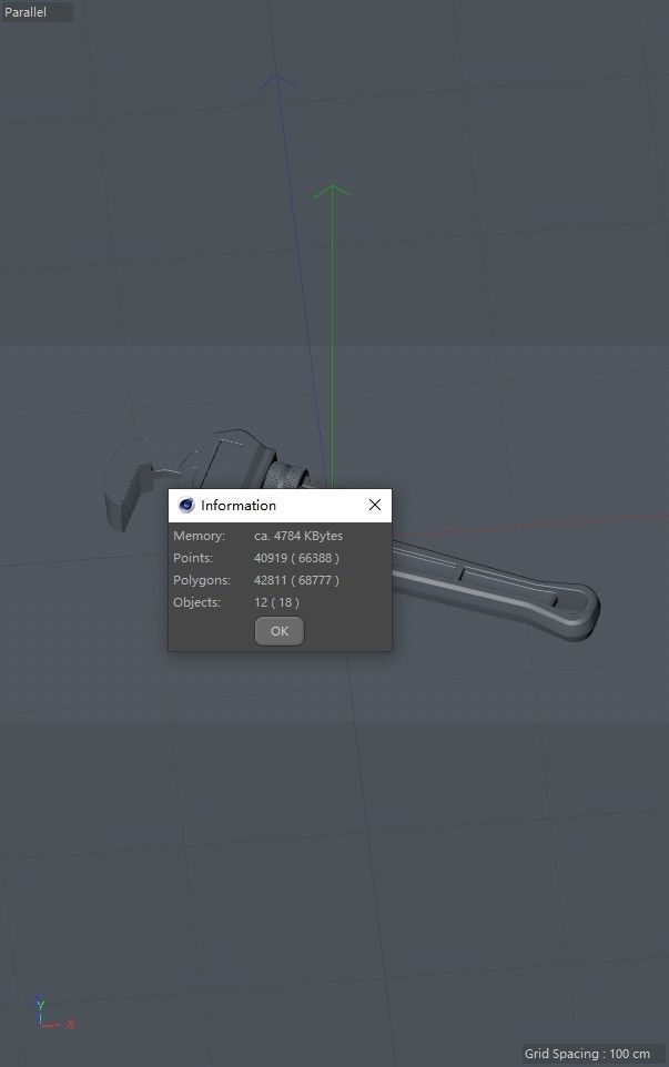 hardware tool wrench 3D model_2