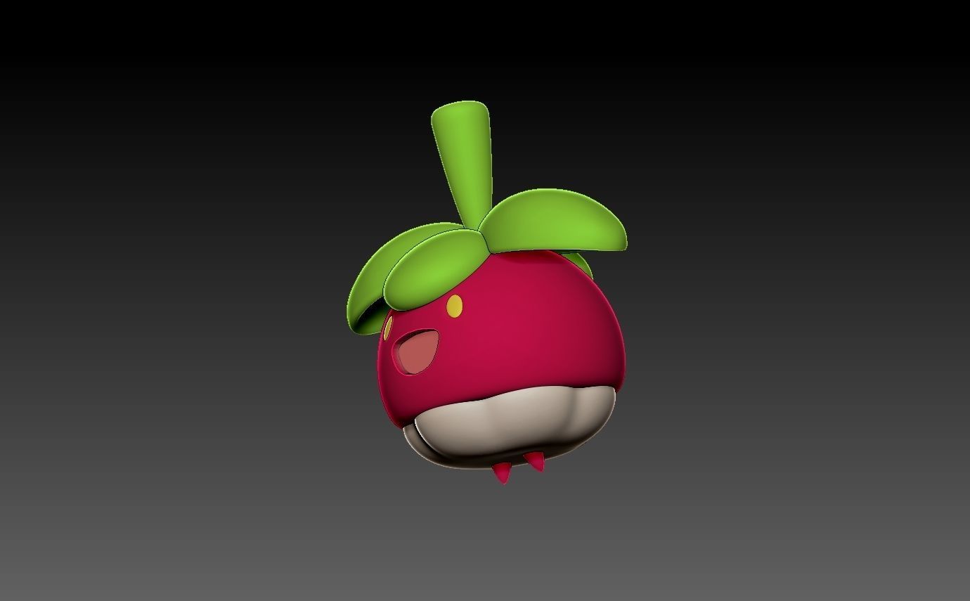 Pokemon bounsweet evolution pack 3D print model_10