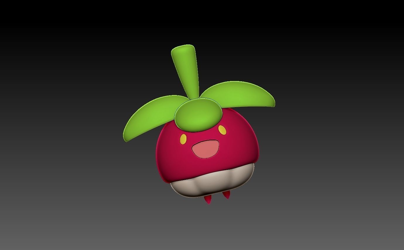 Pokemon bounsweet evolution pack 3D print model_4