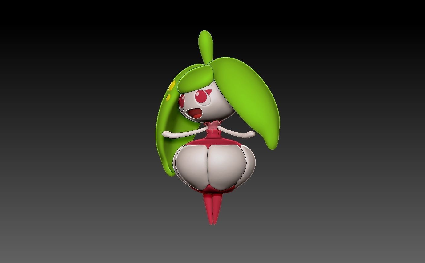 Pokemon bounsweet evolution pack 3D print model_11