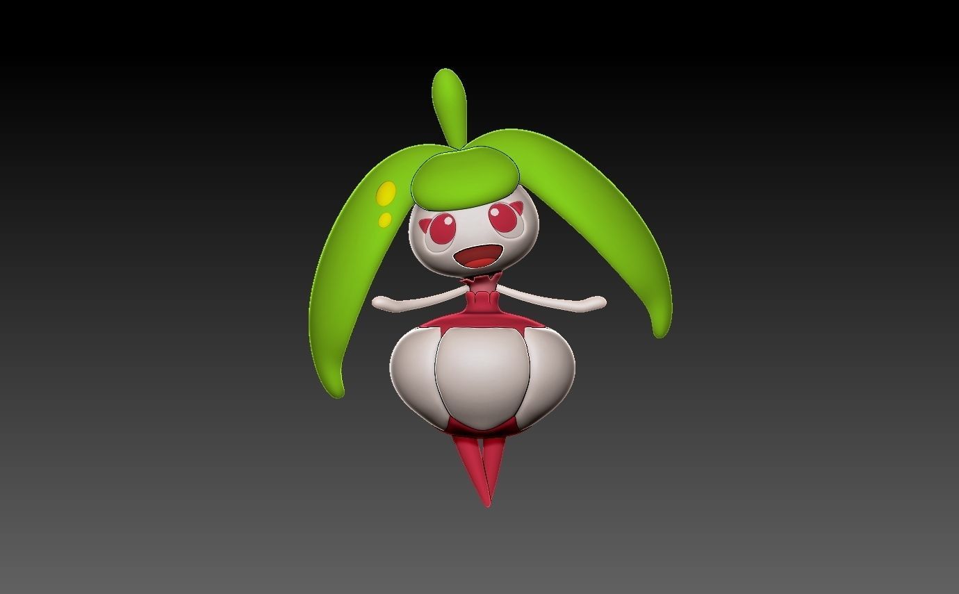 Pokemon bounsweet evolution pack 3D print model_5