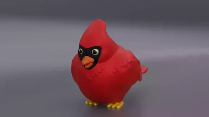 Cute cardinal Free 3D print model